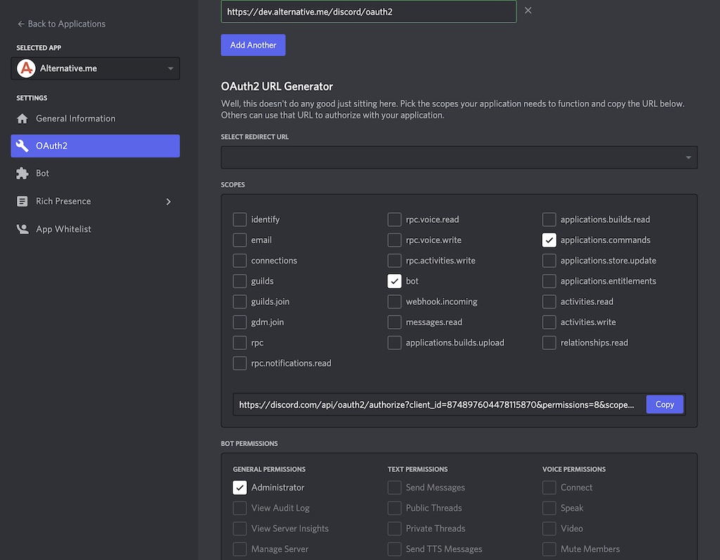 Discord Bot Invite Link Generator